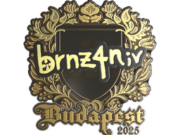 Sticker | brnz4n (Gold) | Budapest 2025
