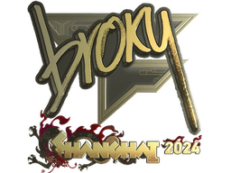 Sticker | broky (Gold) | Shanghai 2024