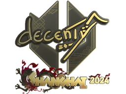 Sticker | decenty (Gold) | Shanghai 2024