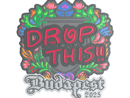 Sticker | drop (Embroidered) | Budapest 2025