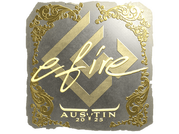 Sticker | efire (Gold) | Austin 2025