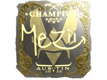 Sticker | mezii (Gold, Champion) | Austin 2025