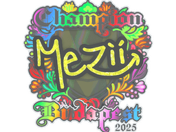 Sticker | mezii (Holo, Champion) | Budapest 2025