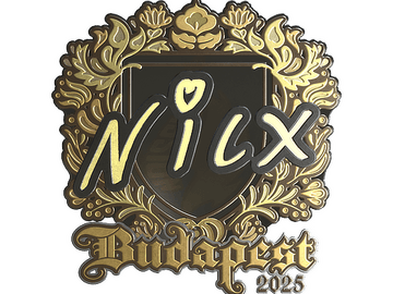 Sticker | nicx (Gold) | Budapest 2025