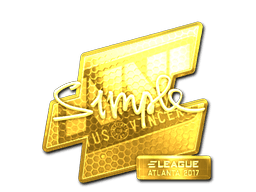 Sticker | s1mple (Gold) | Atlanta 2017