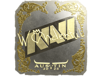 Sticker | w0nderful (Gold) | Austin 2025