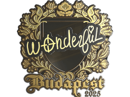 Sticker | w0nderful (Gold) | Budapest 2025