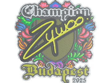 Sticker | ZywOo (Embroidered, Champion) | Budapest 2025